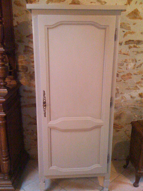 French painted grey vintage painted cupboard